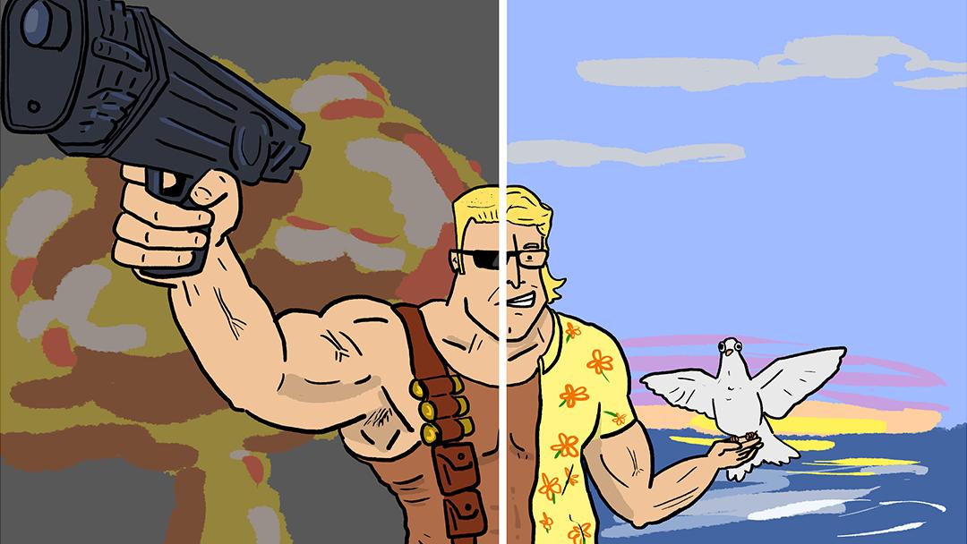 Duke Nukem Violence and Peace